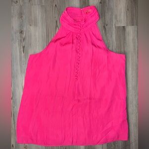 Women’s Lilly Pulitzer Kristine Halter Top Pink Tango Large L Sleeveless
